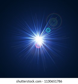 Vector illustration of an abstract sunrise. Know as beams, rays, radiating lines or starburst, sunburst background