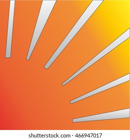 Vector illustration of an abstract sunrise. Know as beams, rays, radiating lines or starburst, sunburst background