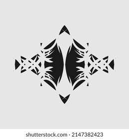 vector illustration of abstract symmetrical pattern, monogram. unique. decor