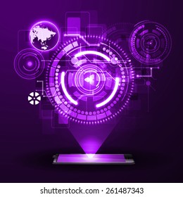 Vector illustration of abstract technology background
