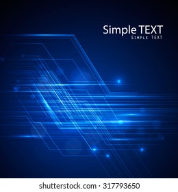 Vector illustration Abstract technology blue background.