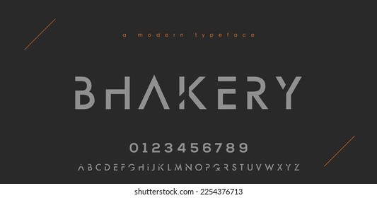 Vector illustration abstract technology font with techno effect. Digital space letter concept. Typography in futuristic minimalist display style.