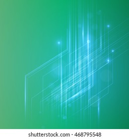 Vector illustration Abstract technology green background.