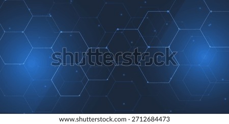 Vector illustration abstract technology with molecule, Flowing dot particle wave flow line,Datum technology network, science, 
