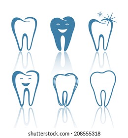 Vector Illustration of Abstract Teeth Designs