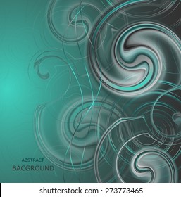Vector illustration Abstract template brochure design with green geometric background