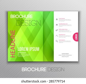 Vector illustration Abstract template brochure design with geometric background