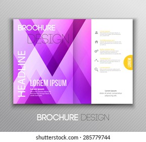 Vector illustration Abstract template brochure design with geometric background