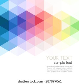 Vector illustration Abstract template brochure design with geometric triangular  background