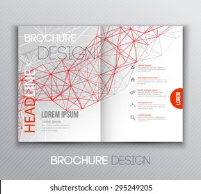 Vector illustration Abstract template brochure design with geometric background