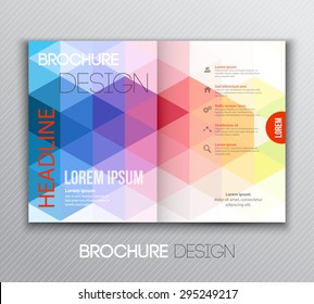 Vector illustration Abstract template brochure design with geometric background