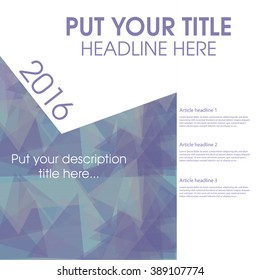 Vector illustration Abstract template brochure design