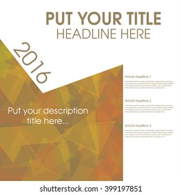 Vector illustration Abstract template brochure design