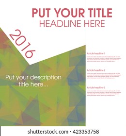 Vector illustration Abstract template brochure design