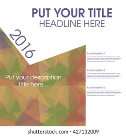 Vector illustration Abstract template brochure design