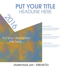 Vector illustration Abstract template brochure design
