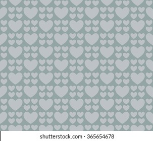 Vector illustration of abstract texture with hearts. Seamless pattern design for banner, poster, card, postcard, cover, business card, web site background.