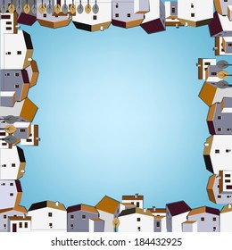 Vector illustration of abstract town landscape