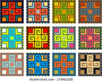 Vector illustration with abstract traditional pattern
