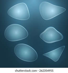 Vector illustration of abstract transparent shapes