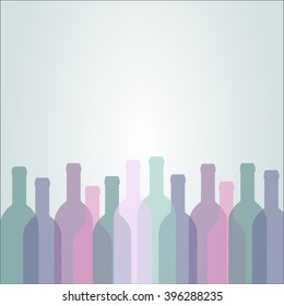 Vector illustration of an abstract transparent wine background