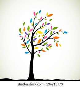 Vector Illustration of an Abstract Tree