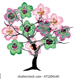 vector illustration of an abstract tree