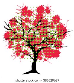 vector illustration of an abstract tree background