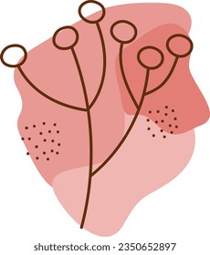 Ilustración vectorial de hojas de árbol abstractas. Naturaleza abstracta moderna.