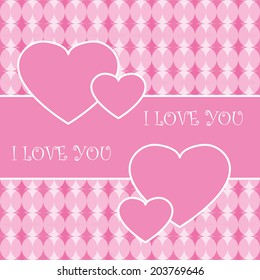 Vector illustration abstract  Valentines day Background Pink