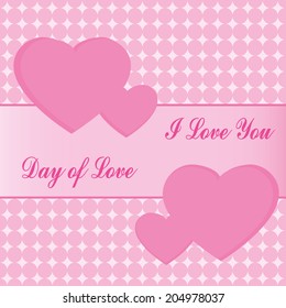 Vector illustration abstract  Valentines day Background Pink