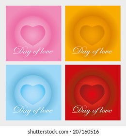 Vector illustration abstract  Valentines day 