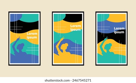 Ilustración vectorial abstracta signo de la victoria de la muchacha para el volante, cubierta, título del cuaderno, título del libro, folleto, comercialización, marco, paisaje, cuadro, tarjeta, revista, Plantilla de negocios, fondo, cartel