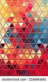Vector Illustration of abstract vitrage background. Decorative stained glass pattern for design poster, cover, flyer and brochure.