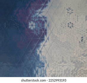 Ilustración vectorial del fondo de la vitrina abstracta. Patrón decorativo de vidrio manchado para póster de diseño, cubierta, volante y folleto.
