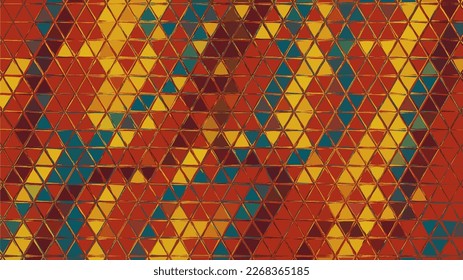 Vector Illustration of abstract vitrage background. Decorative stained glass pattern for design poster, cover, flyer and brochure.
