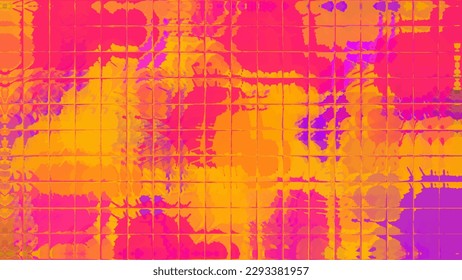 Vector Illustration of abstract vitrage background. Decorative stained glass pattern for design poster, cover, flyer and brochure.
