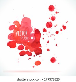 Vector illustration of abstract watercolor background.