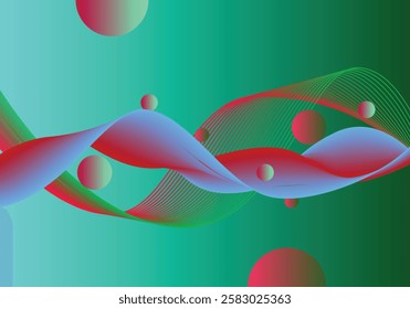 Vector illustration of an abstract wave background