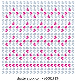 Vector illustration of abstract waves. Collected from points.