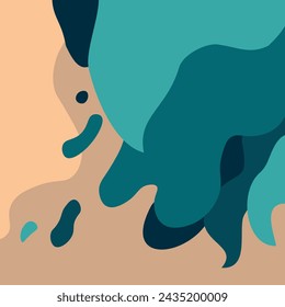 Vector illustration of abstract waves. Minimalist stains