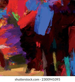 Vector Illustration Abstract Waves and Movement Fluid Shapes Design Intricate Multiple Colors