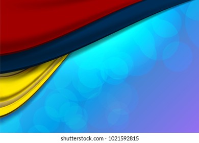 Vector illustration of Abstract Wavy Background with bokeh lights effect for business banner and advertising web design