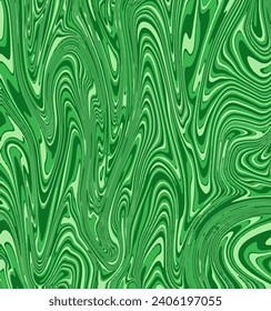Vector illustration. Abstract wavy background in green and dark green tones. Spring concept.

