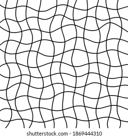 Ilustración vectorial jaula ondulada abstracta