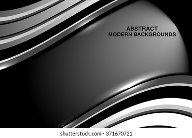 Vector illustration of Abstract Wavy Grey Background with lights effect for business banner and advertising web design