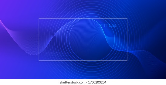 Vector illustration abstract wavy, wave, line and blurred gradient mesh in bright color background. Dynamic minimal wave line composition design, layout for flyer, poster, banner