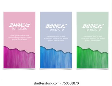 Vector illustration abstract web banner design template