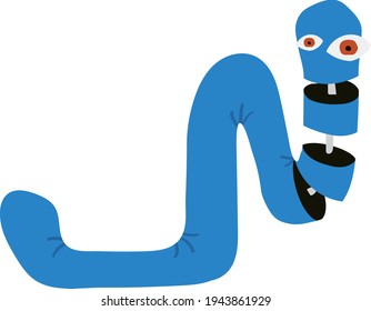 Vector illustration of an abstract whimsical monster