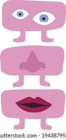 Vector illustration of an abstract whimsical monster